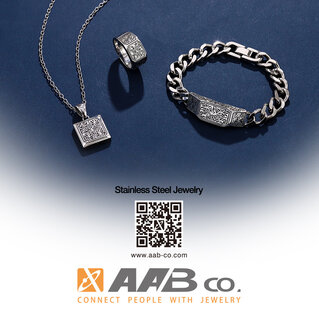 Fine Carving Series Stainless Steel Jewelry Set