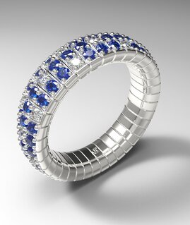 Anello Soave con Zaffiri