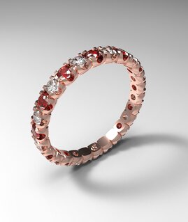 Anello Girodito Spot Rubini
