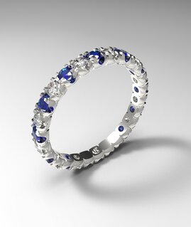 Anello Girodito Spot Zaffiri