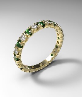 Anello Girodito Spot Smeraldi