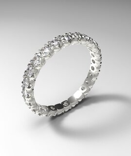Anello Girodito Diamanti Bianchi