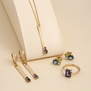 14kt gold Jewelry with natural stones