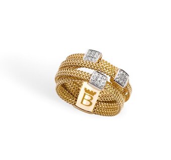 Anello New York in oro 18kt e diamanti bianchi
