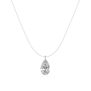 Invisible Necklace Pear Cut