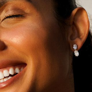 Iris Earrings Oval Cut