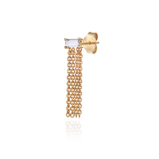 Orecchino Solitaire Baguette Y