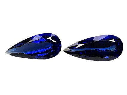 Pear Shaped Tanzanite Pair 83.61 cts