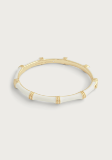 Bamboo Enameled Hinged Bangle